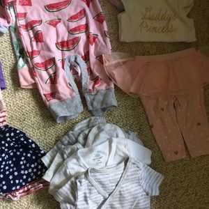 NB & 0/3 month baby girl clothes bundle